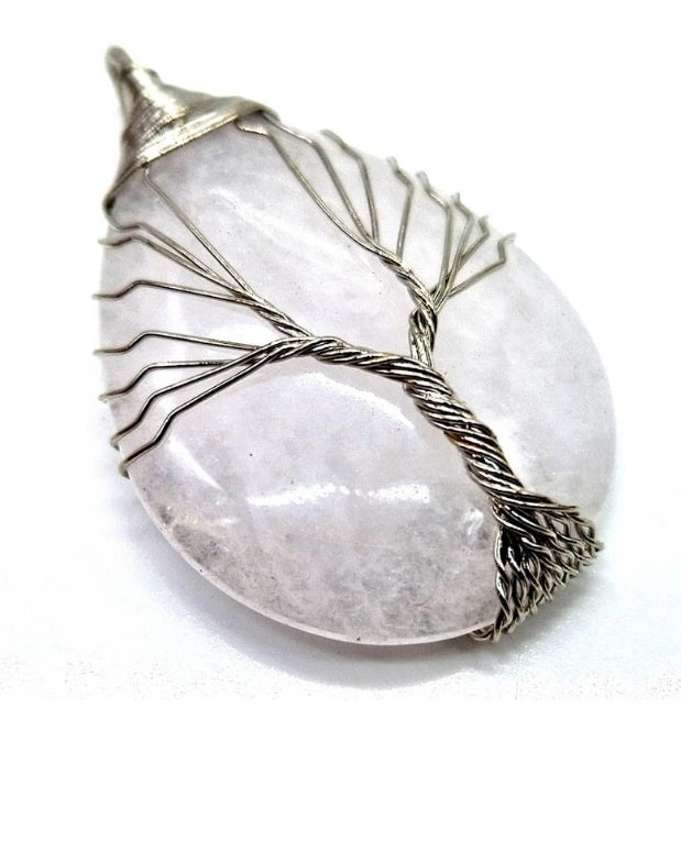Pendentif Arbre de Vie - Cristal de Roche 4cm