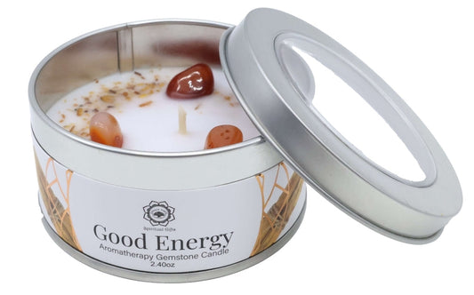 Bougie Green Tree 'Energie Positive' Cornaline + Palo Santo 70g