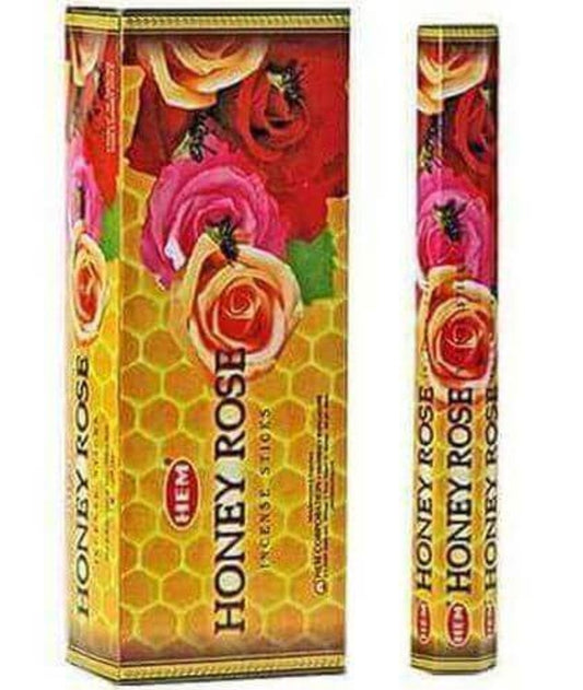 Encens HEM Rose Miel 20g