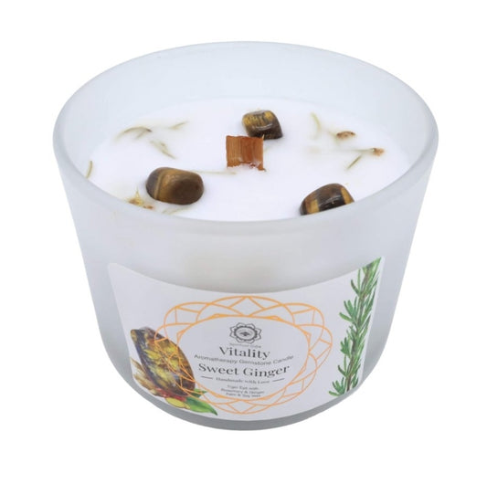 Bougie Green Tree 'Vitalité' Oeil de Tigre + Gingembre doux 256g