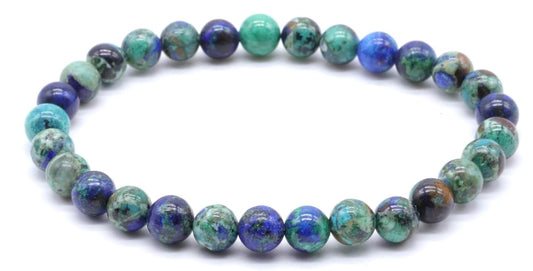 Bracelet Azurite 'AAA' perles 6mm