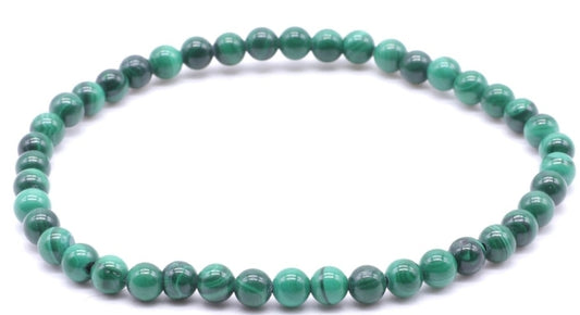 Bracelet 'Light' Malachite 'AA' perles 4mm